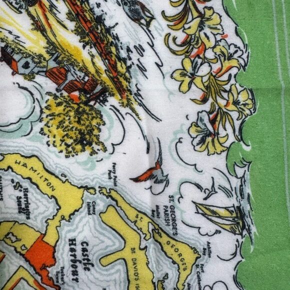 Green Bermuda Map Bandana - Picture 5 of 8